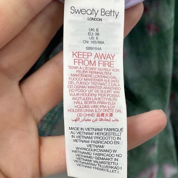 Sweaty Betty Anytime Floral Zip Up Jacket Size 6 - Picture 12 of 13